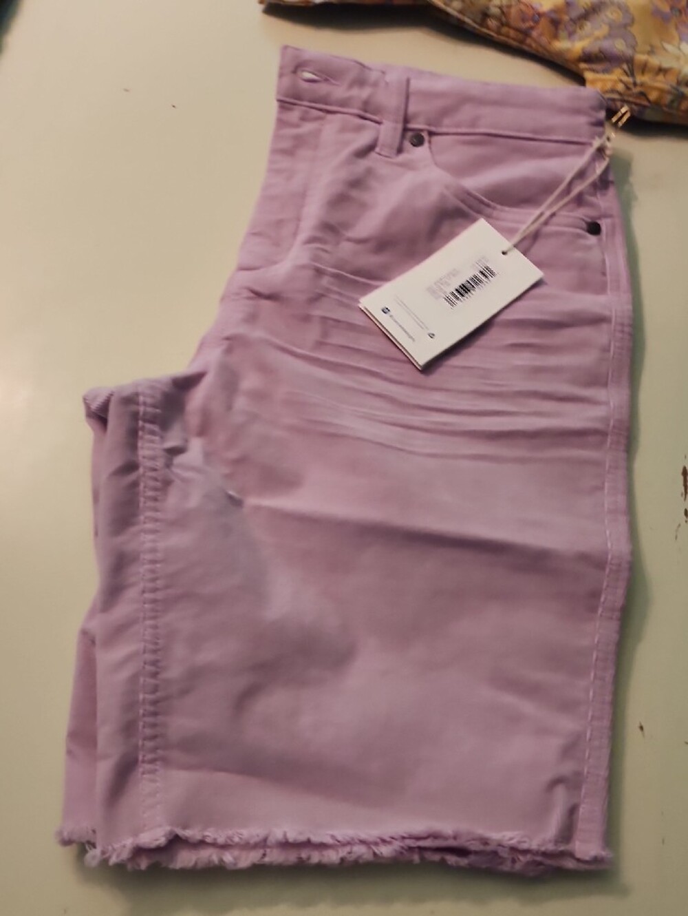 Carve Designs Lavender Corduroy Frayed-Hem Bermudas - Picture 4 of 5